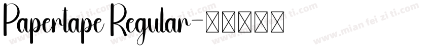 Papertape Regular字体转换